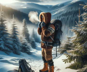 Hiker in a Cold Weather Environment