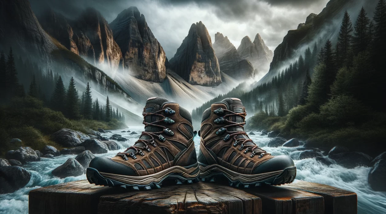 rugged durable mens hiking boots